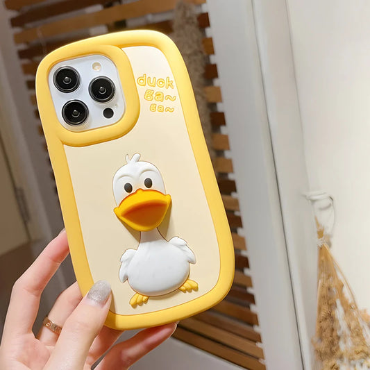 Duck 3D Silicone Soft iPhone Case™ – Cute and Protective